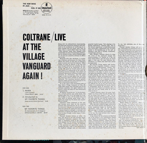 John Coltrane - Live At The Village Vanguard Again! (Vinyl, LP, Alb...