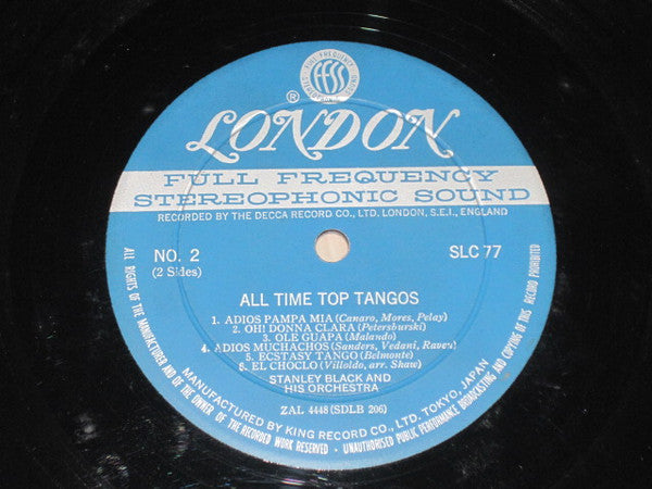 Stanley Black & His Orchestra - The All Time Top Tangos (Vinyl, LP, Album, Stereo) Very Good (VG) / Very Good (VG)