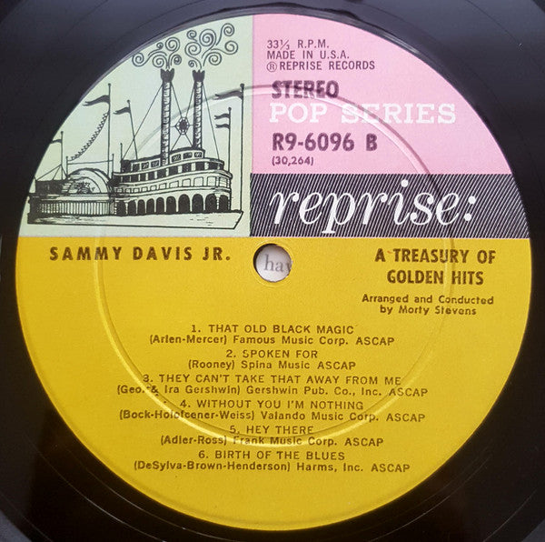 Sammy Davis Jr. - A Treasury of Golden Hits (Vinyl, LP, Album, Stereo) Very Good Plus (VG+) / Good Plus (G+)