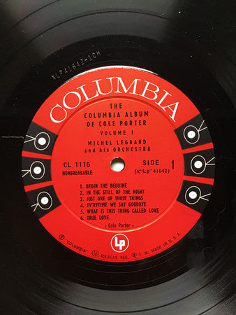 Michel Legrand Et Son Orchestre - The Columbia Album Of Cole Porter (Vinyl, LP, Album, Mono) Very Good (VG) / Very Good (VG)