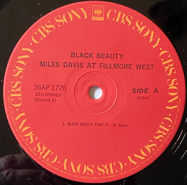 Miles Davis - Black Beauty / Miles Davis At Fillmore West (2xVinyl, LP, Album, Reissue) Near Mint (NM or M-) / Very Good Plus (VG+)