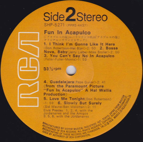 Elvis Presley - Fun In Acapulco = アカプルコの海 (Vinyl, LP, Album, Reissue, Stereo) Very Good Plus (VG+) / Very Good Plus (VG+)