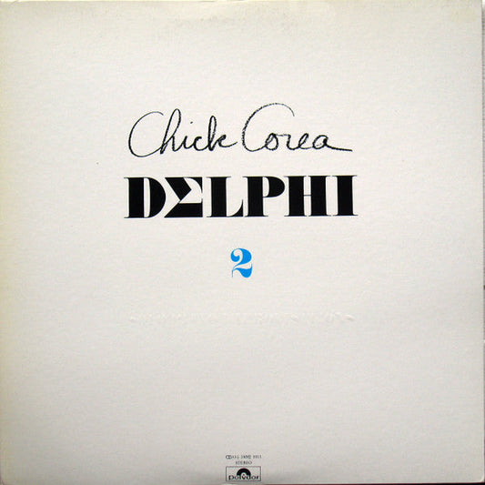 Chick Corea - Delphi 2 Solo Piano Improvisations (Vinyl, LP, Album, Stereo) Very Good Plus (VG+) / Very Good Plus (VG+)