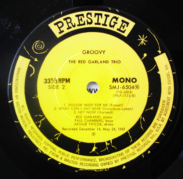The Red Garland Trio - Groovy (Vinyl, LP, Album, Reissue, Mono)