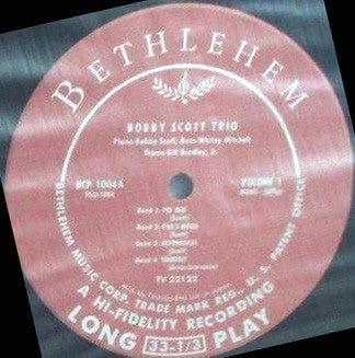 Bobby Scott Trio - Great Scott (Vinyl, 10", Album, Reissue, Mono) Very Good Plus (VG+) / Near Mint (NM or M-)