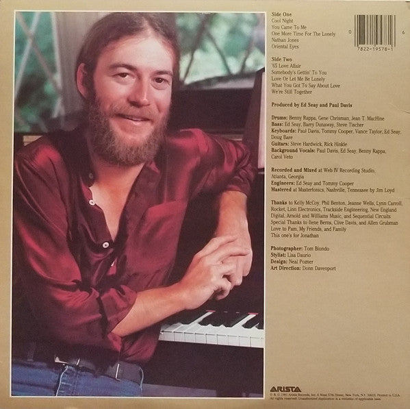 Paul Davis (3) - Cool Night (Vinyl, LP, Album) Very Good Plus (VG+) / Very Good Plus (VG+)