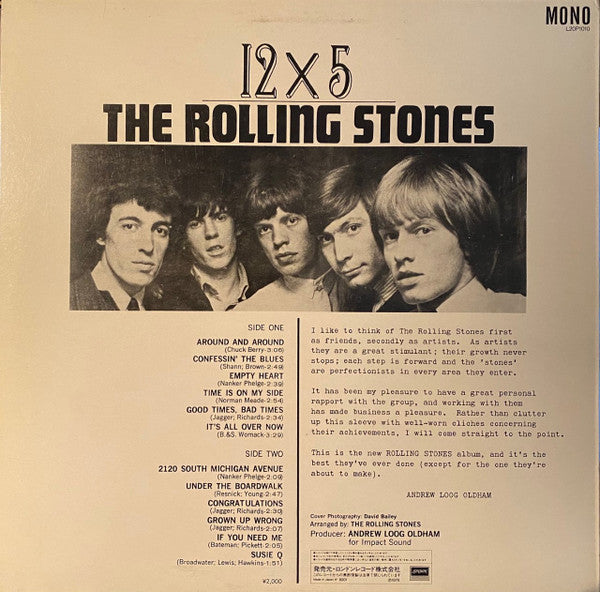 The Rolling Stones - 12 X 5 (Vinyl, LP, Album, Reissue, Mono) Very Good Plus (VG+) / Very Good (VG)