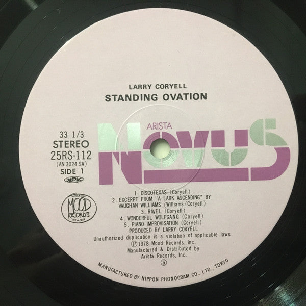 Larry Coryell - Standing Ovation - Solo (Vinyl, LP, Album)