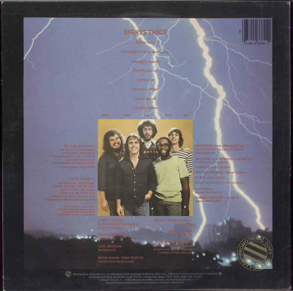 Larry Carlton - Strikes Twice (Vinyl, LP, Album, Misprint) Very Good Plus (VG+) / Very Good Plus (VG+)