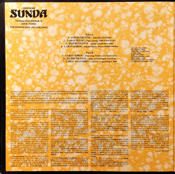 Various - Indonésie Sunda (Vinyl, LP, Reissue) Very Good (VG) / Very Good Plus (VG+)