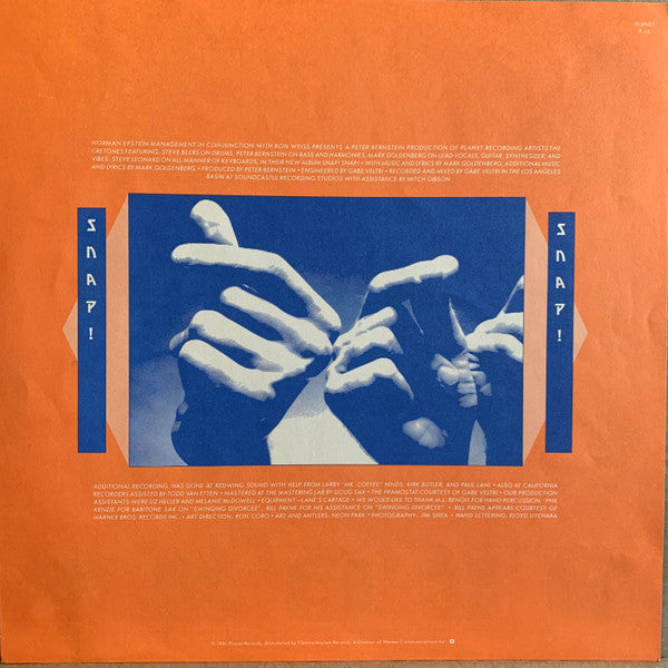 The Cretones - Snap! Snap! (Vinyl, LP, Album, Stereo) Very Good (VG) / Very Good (VG)