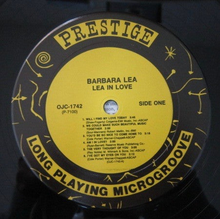Barbara Lea - Lea In Love (Vinyl, LP, Album, Reissue, Remastered)