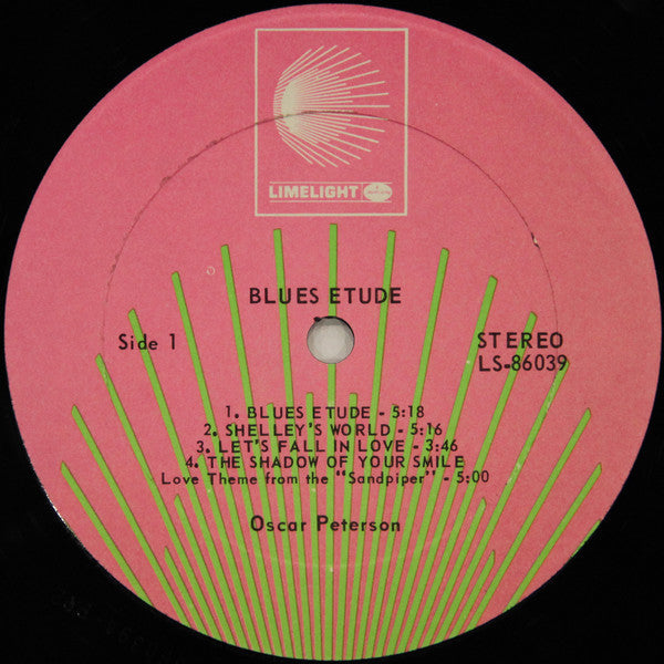 Oscar Peterson - Blues Etude (Vinyl, LP, Album, Repress, Stereo) Very Good (VG) / Very Good Plus (VG+)