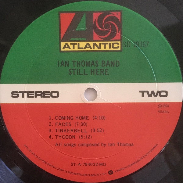 Ian Thomas Band - Still Here (Vinyl, LP, Album) Very Good (VG) / Very Good Plus (VG+)