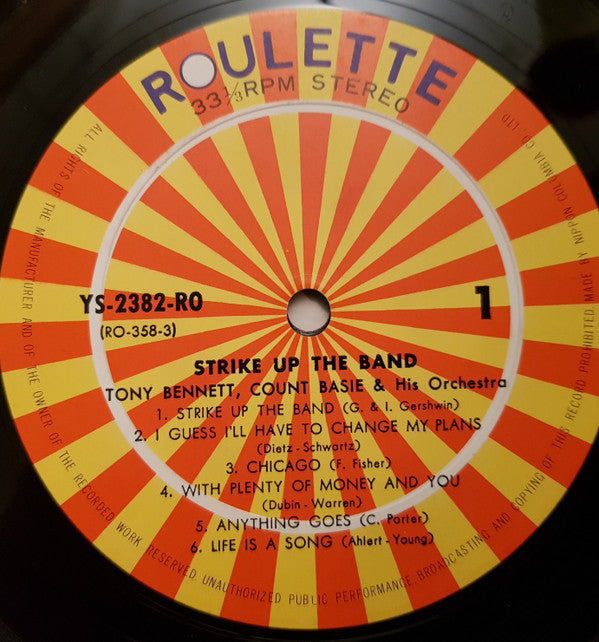 Tony Bennett - Strike Up The Band (Vinyl, LP, Album, Stereo) Very Good (VG) / Very Good Plus (VG+)