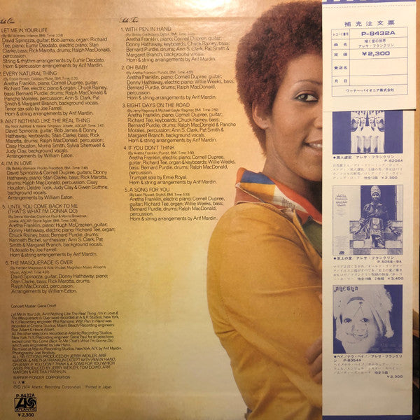Aretha Franklin - Let Me In Your Life (Vinyl, LP, Album, Stereo)