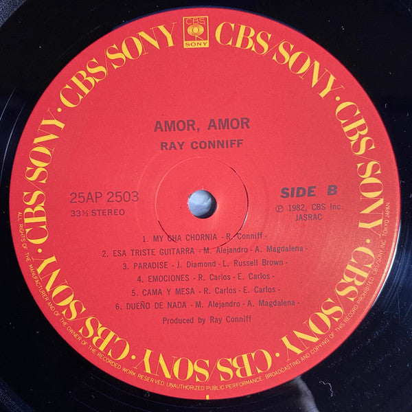 Ray Conniff - Amor, Amor (Vinyl, LP, Album) Near Mint (NM or M-) / Near Mint (NM or M-)
