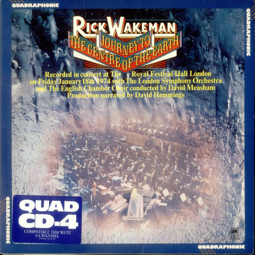Rick Wakeman - Journey To The Centre Of The Earth (Vinyl, LP, Album, Quadraphonic) Good Plus (G+) / Very Good (VG)