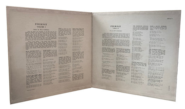 Various - American Folksay Ballads And Dances Volumes I & II (Vinyl, LP, Compilation, Mono) Good Plus (G+) / Good Plus (G+)
