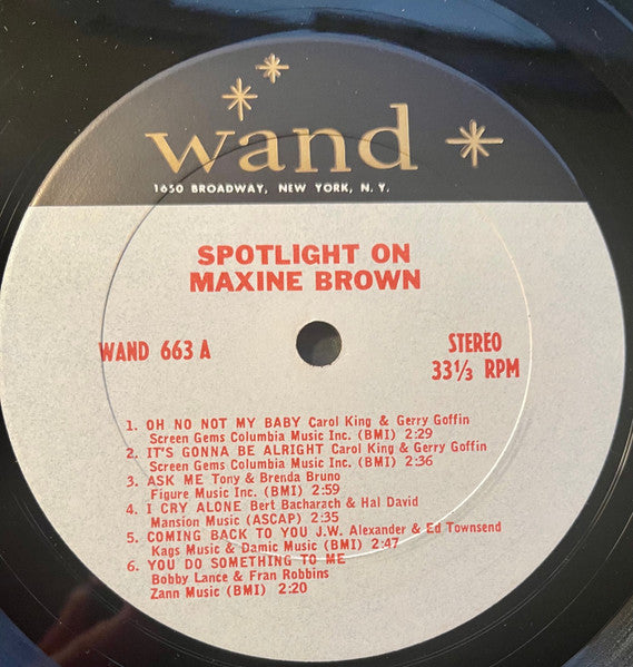 Maxine Brown - Spotlight On Maxine Brown (Vinyl, LP, Album, Stereo) Very Good Plus (VG+) / Good Plus (G+)