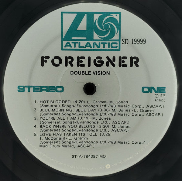 Foreigner - Double Vision (Vinyl, LP, Album, Repress, Stereo) Good Plus (G+) / Good Plus (G+)