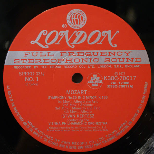Wolfgang Amadeus Mozart - Symphonies Nos. 25 & 40 (Vinyl, LP, Remastered, Stereo) Very Good Plus (VG+) / Very Good Plus (VG+)