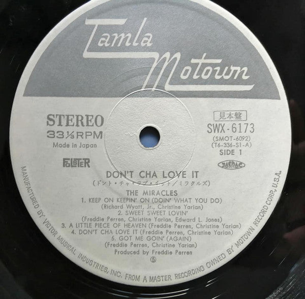 The Miracles - Don't Cha Love It (Vinyl, LP, Album, Promo) Very Good Plus (VG+) / Good Plus (G+)