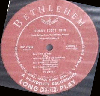 Bobby Scott Trio - Great Scott (Vinyl, 10", Album, Reissue, Mono) Very Good Plus (VG+) / Near Mint (NM or M-)