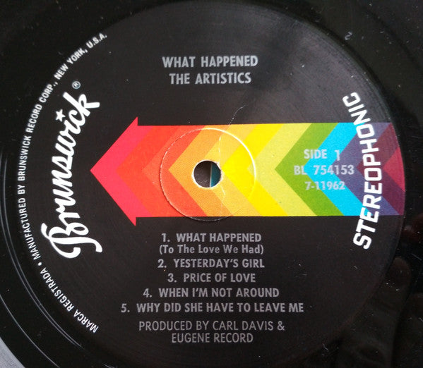 The Artistics - What Happened (Vinyl, LP, Album) Very Good (VG) / Very Good (VG)