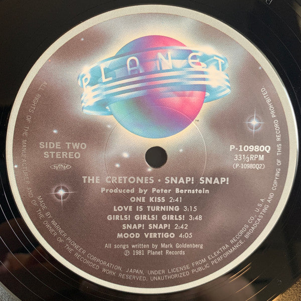 The Cretones - Snap! Snap! (Vinyl, LP, Album, Stereo) Very Good (VG) / Very Good (VG)