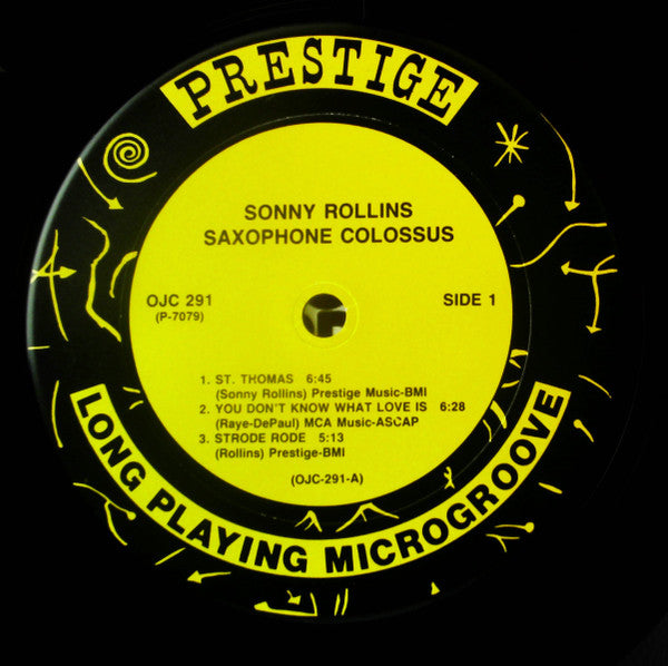 Sonny Rollins - Saxophone Colossus (Vinyl, LP, Album, Reissue, Remastered, Mono) Near Mint (NM or M-) / Very Good Plus (VG+)