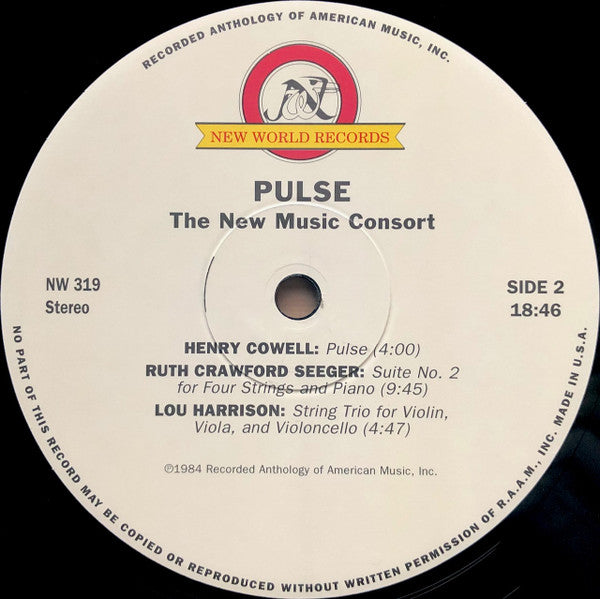 John Cage - Pulse (Works For Percussion And Strings) (Vinyl, LP, Album, Reissue, Remastered, Stereo) Very Good Plus (VG+) / Near Mint (NM or M-)