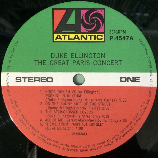Duke Ellington And His Orchestra - The Great Paris Concert (2xVinyl, LP, Album, Stereo) Very Good (VG) / Very Good Plus (VG+)