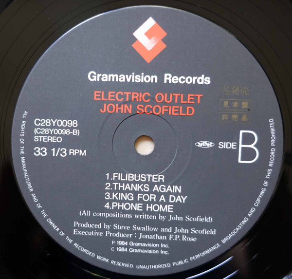 John Scofield - Electric Outlet (Vinyl, LP, Album, Promo, Stereo) Very Good Plus (VG+) / Very Good Plus (VG+)