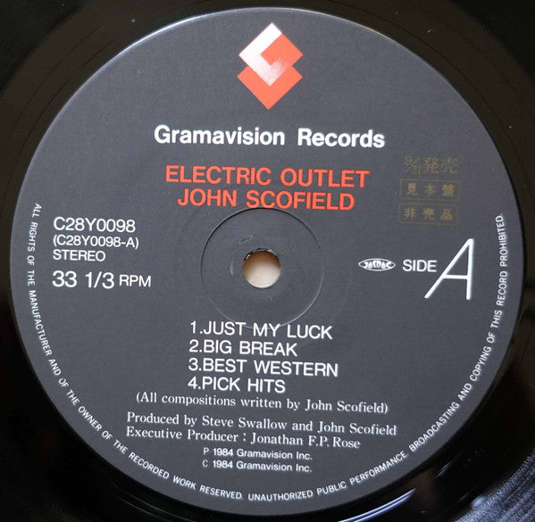 John Scofield - Electric Outlet (Vinyl, LP, Album, Promo, Stereo) Very Good Plus (VG+) / Very Good Plus (VG+)