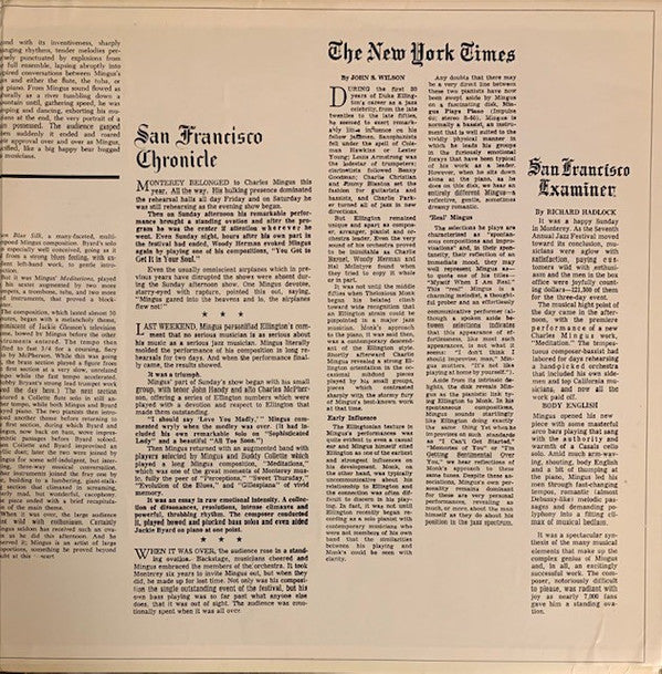 Charles Mingus - Mingus At Monterey (2xVinyl, LP, Album) Very Good (VG) / Good Plus (G+)