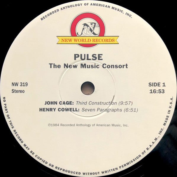 John Cage - Pulse (Works For Percussion And Strings) (Vinyl, LP, Album, Reissue, Remastered, Stereo) Very Good Plus (VG+) / Near Mint (NM or M-)