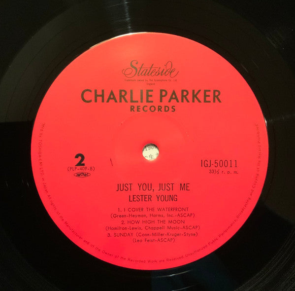 Lester Young - Just You, Just Me (Vinyl, LP, Album, Reissue, Mono) Very Good (VG) / Very Good (VG)