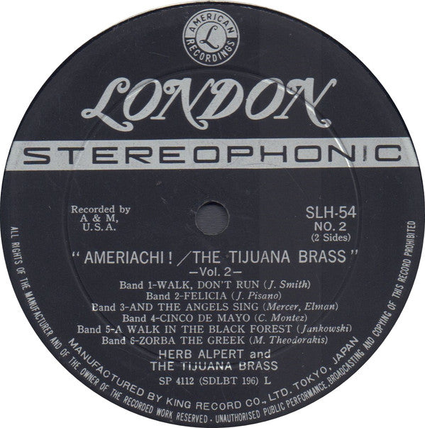 Herb Alpert & The Tijuana Brass - Ameriachi! / The Tijuana Brass Vol. 2 (Vinyl, LP, Album) Very Good (VG) / Very Good (VG)