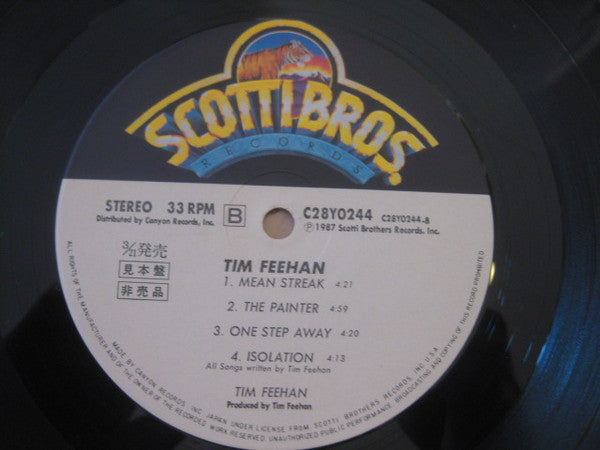 Tim Feehan - Tim Feehan (Vinyl, LP, Album, Promo) Very Good Plus (VG+) / Very Good Plus (VG+)