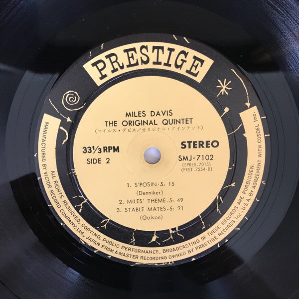 Miles Davis - The Original Quintet (First Recording) (Vinyl, LP, Album, Reissue, Stereo) Good Plus (G+) / Good Plus (G+)