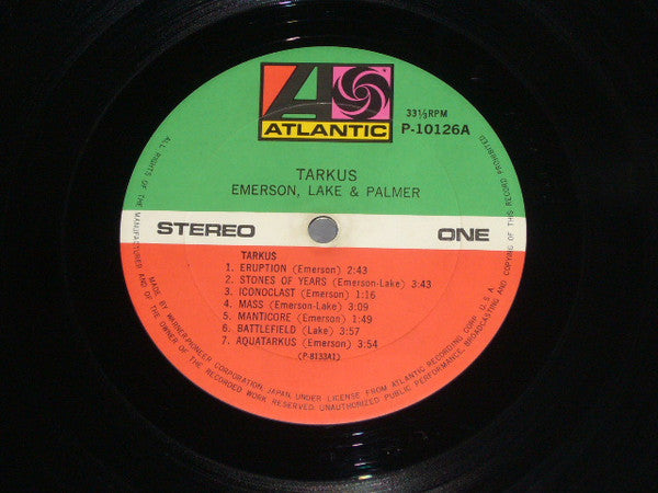 Emerson, Lake & Palmer - Tarkus (Vinyl, LP, Album, Stereo) Very Good Plus (VG+) / Very Good (VG)