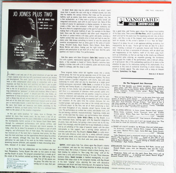 The Jo Jones Trio - Jo Jones Plus Two (Vinyl, LP, Reissue, Mono) Near Mint (NM or M-) / Very Good Plus (VG+)