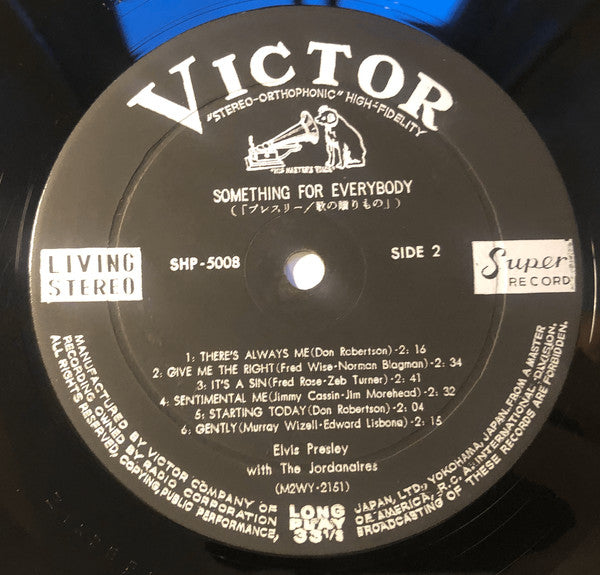 Elvis Presley - Something For Everybody (Vinyl, LP, Album, Reissue, Stereo) Good Plus (G+) / Very Good (VG)