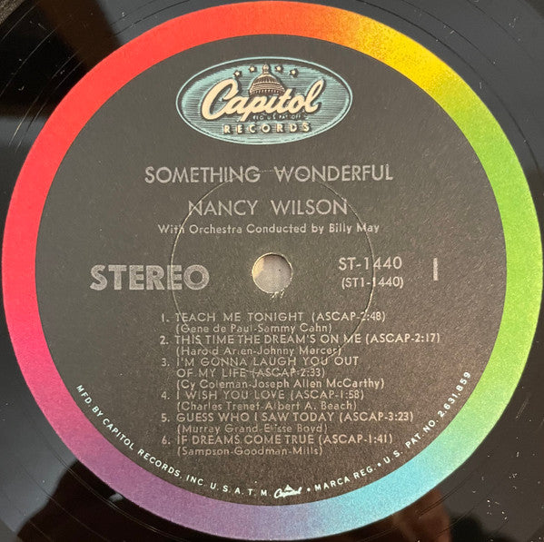 Nancy Wilson - Something Wonderful (Vinyl, LP, Album, Stereo) Very Good (VG) / Good Plus (G+)