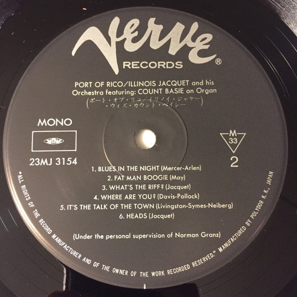Illinois Jacquet And His Orchestra - Port Of Rico (Vinyl, LP, Album, Reissue, Mono) Very Good Plus (VG+) / Near Mint (NM or M-)