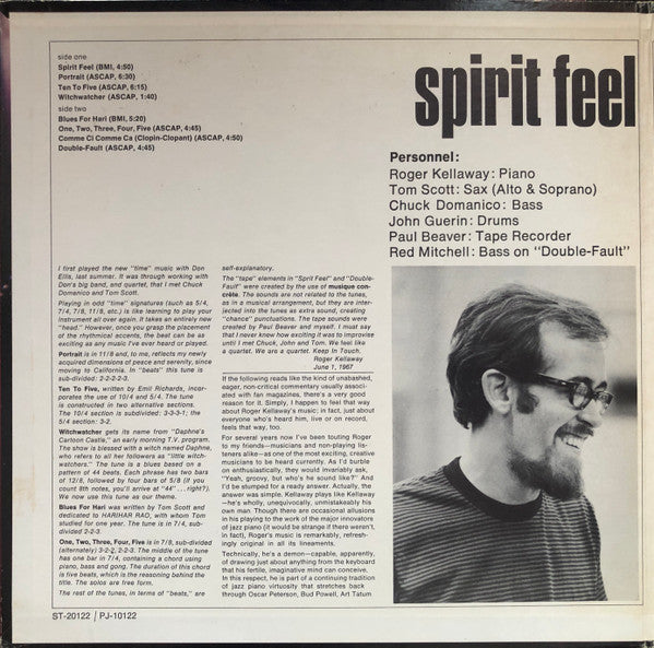 Roger Kellaway - Spirit Feel (Vinyl, LP, Album, Stereo) Good Plus (G+) / Good (G)