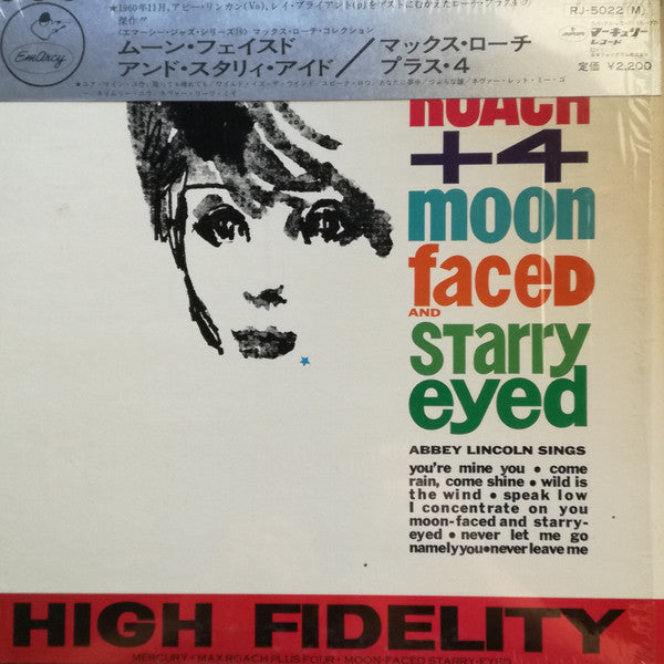 Max Roach Plus Four - Moon Faced And Starry Eyed (Vinyl, LP, Album, Reissue, Mono) Very Good (VG) / Very Good Plus (VG+)