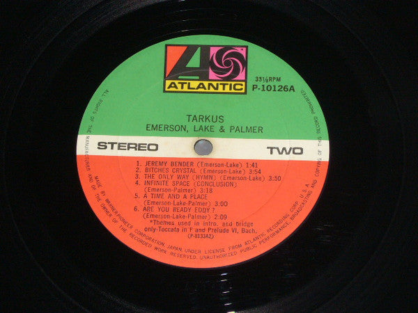 Emerson, Lake & Palmer - Tarkus (Vinyl, LP, Album, Stereo) Very Good Plus (VG+) / Very Good (VG)