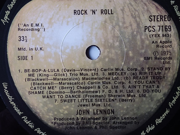 John Lennon - Rock 'N' Roll (Vinyl, LP, Album, Repress) Very Good Plus (VG+) / Very Good (VG)